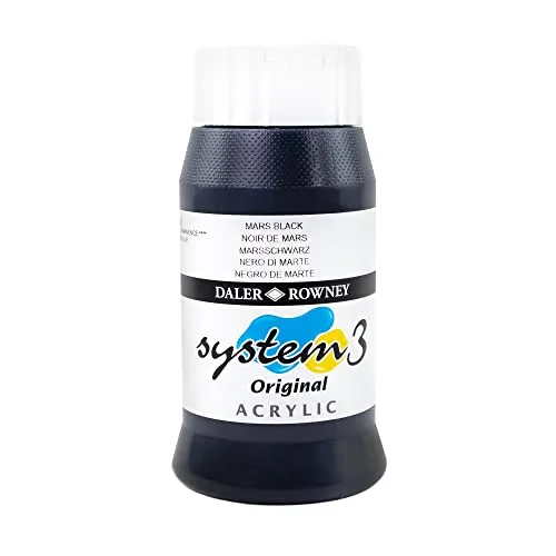 System3 Acrylfarbe, 500 ml, marsschwarz