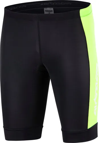 Airtracks Herren Fahrradhose Kurz Pro Line (L- Schwarz-Neon) - ergonomische Radhose - Radlerhose mit 3D AIR FLOW Polster & Quick Dry Funktion