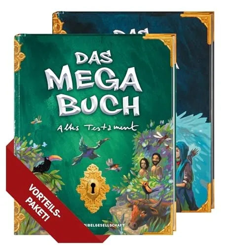 Das Megabuch - Kombipaket - Altes und Neues Testament - Hardcover Kinder- und Jugendbücher, umfassende Sammlung von Altem und Neuem Testament, ideal für die religiöse Erziehung und als Geschenk.