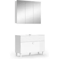 Vicco Badmöbel-Set Sola Weiß matt