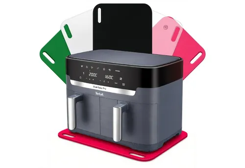 AREA17 Küchenmaschinen Zubehör-Set Acryl Gleitbrett für TEFAL Dual Easy Fry XXL, 46x36cm - Praktisches Gleitbrett für Heißluftfritteusen, sorgt für sicheren Stand und einfache Handhabung. Rutschfestes Design und leicht zu bewegen. Ideal für eine effiziente Nutzung in der Küche.