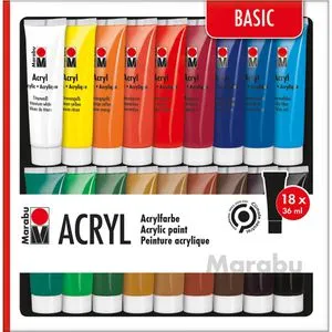 Marabu Acrylfarben Set Basic