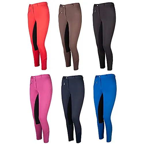 PFIFF Kinder Vollbesatzreithose Thea Reithose, pink, 140 von PFIFF