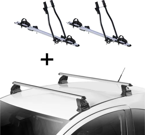 2x Fahrradträger SAGITTAR + Dachträger VDP EVO ALU für Mercedes Citan (W415) - Praktisches Set mit 2x Fahrradträger SAGITTAR und Dachträger VDP EVO ALU für Mercedes Citan (W415) ab 2012. Ideal für alle Fahrradtypen, einfache Montage und maximale Zuladung von 75 kg.