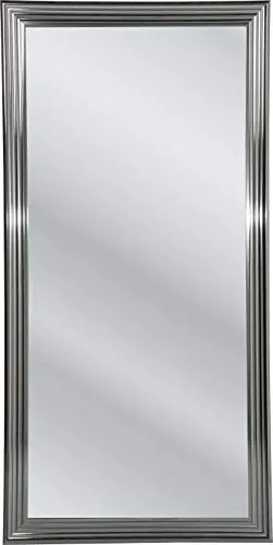 Kare Design Spiegel Frame Eve Silber – Eleganter Ganzkörperspiegel - Dekorative Wandspiegel, 180x90x4 cm, ideal für jeden Wohnstil und kleine Räume, bietet einen eleganten Blick von Kopf bis Fuß.