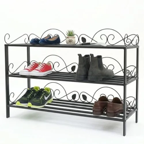 Produktbild DanDiBo Schuhregal Mi-3, 92 cm Schuhschrank aus Schmiedeeisen