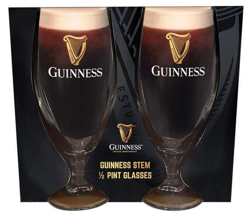 Guinness Stem 2 Pack Half Pint Glass Set