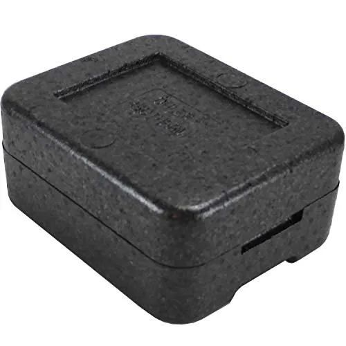 1x PIT2 Thermobox für 2 Menüschalen | wiederverwendbar | Styropor anthrazit MENÜBOX-Transportbehälter für Catering und Lieferdienste