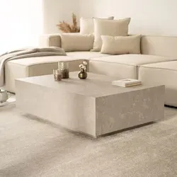 Home Deluxe Couchtisch Amiri XXL - Beige, 120 x 80 cm - Stylischer Couchtisch in Marmoroptik, sofort nutzbar und pflegeleicht. Ideal für ein modernes Wohnzimmer – stabile MDF-Konstruktion sorgt für Langlebigkeit und elegantes Design.
