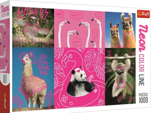 Puzzle Crazy Beasts Neon 1000 Teile