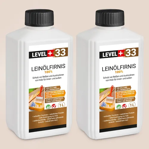 Leinöl Firnis 2 L Holzschutz Lackfirnis Holzpflege Leinölfirnis Harzfrei RM33