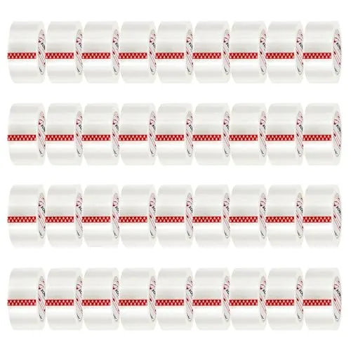 SCHMIDT Security Tools 36 Rollen Transparentes Packband 100m - 36 Rollen je 100 Meter - Hochwertiges, reißfestes Verpackungsband mit hoher Klebekraft, ideal für Kartons und Pakete. Perfekt für Haushalt und Büro, unauffällig und langlebig.