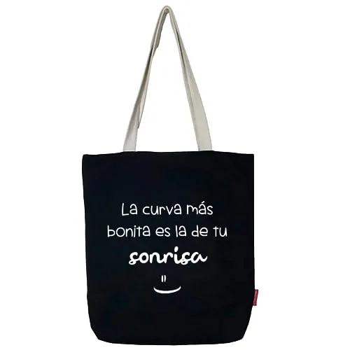 Econanos Hellobags2019 Strandtasche, 38 cm, Schwarz (NEGRO)