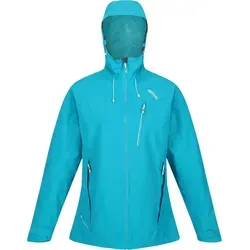 Regatta Birchdale Damen Softshelljacke mit Kapuze - Blau, Größe 36 - Die Regatta Birchdale Softshelljacke für Damen bietet optimalen Schutz bei Outdooraktivitäten. Mit wasserdichtem Isotex-Gewebe und verschweißten Nähten ist sie ideal für wechselhaftes Wetter. Ergonomische Ärmel und verstellbare Kapuze sorgen für Bewegungsfreiheit.