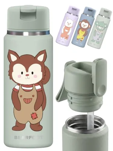 TINY Edelstahl Trinkflasche Kinder 200ml (Eichhörnchen