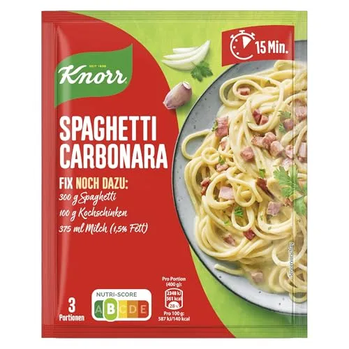 Knorr Fix Fix Spaghetti alla Carbonara ohne geschmacksverstärkende Zusatzstoffe 36 g