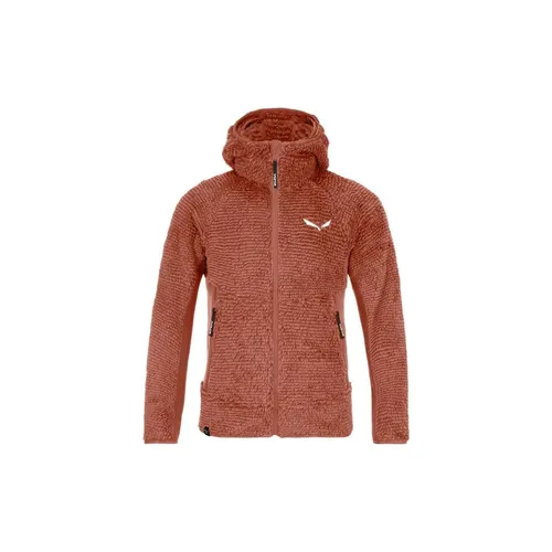 Salewa Puez Highloft Polarlite 2 Kapuzenjacke Kinder, Rot, 164 - Outdoor Freizeitjacken für Kinder – atmungsaktiver Fleece-Hoodie mit 2-Wege-Stretch, ideal für kalte Wanderungen und Trekkingabenteuer.