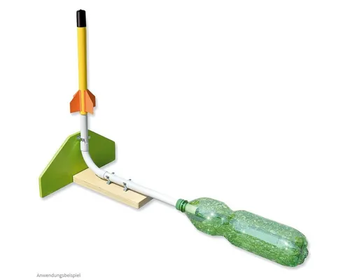 matches21 HOME & HOBBY PET Rakete mit Luftdruck ab 12 Jahren Holzbaukasten