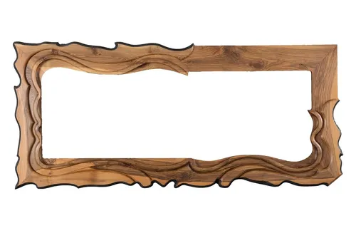 Brauner Holzspiegel - Modern und Klassisch Elegant - Eleganter brauner Holzspiegel für Wandmontage. Ideal für Schlafzimmer und Wohnräume, verbindet modernes Design mit klassischem Stil. Maße: 220 x 110 cm, perfekt zur Raumgestaltung.