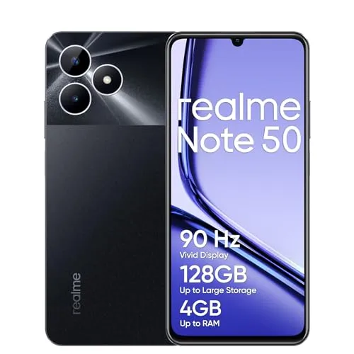 realme Note 50 - 128 GB, Midnight Black, 6.74