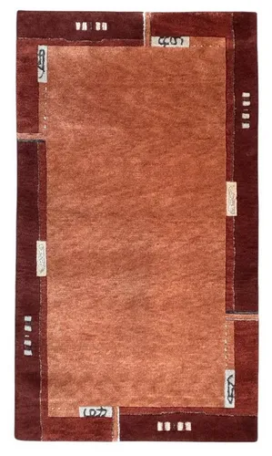 Rug Studios Teppich VENUS NEPAL - HANDGEKNÜPFT | Farbe: Terra | Größe: 70 x 140 cm | meliert | Vintagedesign | glamourös | Landhaus | Vintage | Modern | elegant | Wohnzimmer | Schlafzimmer | strapazie