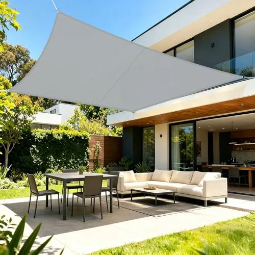 LOVE STORY Sonnensegel Wasserdicht 3x3m Segeltuch UV95% für Terrasse