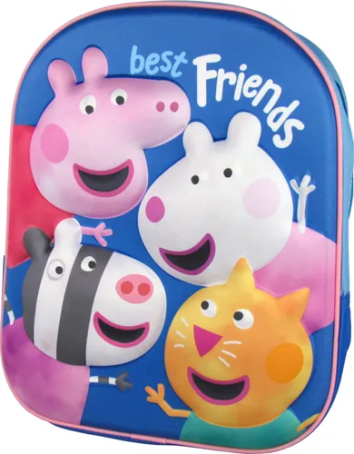 Kinderrucksack - 3D - Peppa Wutz - 31 x 25 x 10 cm - Originales Lizenzprodukt
