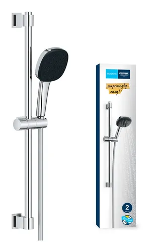 GROHE Vitalio Comfort 110 Brausestangenset - Duschbrausen mit Quickfix-Montage, 2 Strahlarten für individuellen Komfort und einfache Installation - ideal für ein modernes Duscherlebnis.