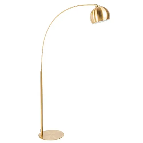 riess-ambiente Bogenlampe LOUNGE DEAL 205cm gold - Moderne Bogenlampe für das Wohnzimmer, aus hochwertigem Metall, verstellbar und ohne Leuchtmittel – ideal für stilvolle Akzente in deinem Zuhause.