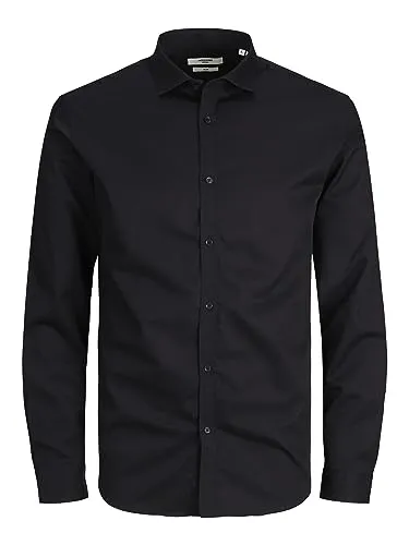 JACK & JONES Male Oberhemd Plus - Locker geschnittenes Langarmhemd - Herrenhemden aus 100% Baumwolle, ideal für den lässigen Look und hohen Tragekomfort.
