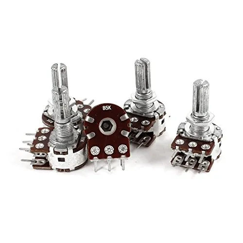 sourcing map 5 Stk Top regelbar Doppel Lineare Rotary Taper Potentiometer
