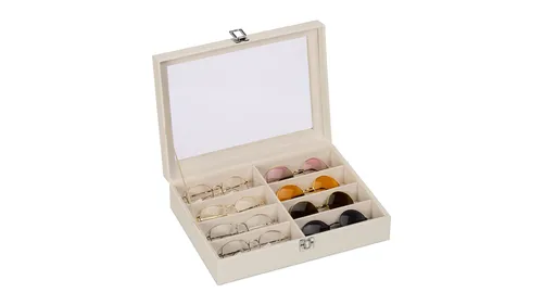 Brillenbox Brillenkoffer 8 Brillen Aufbewahrungsbox Brillenkasten Brillenablage