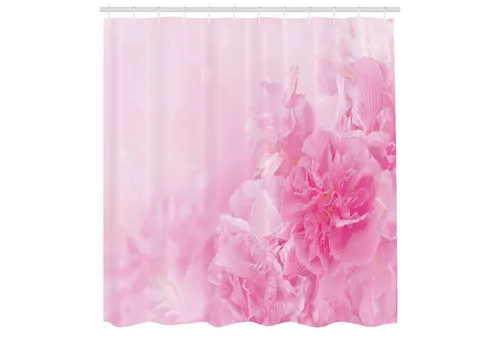 Abakuhaus Duschvorhang Moderner Digitaldruck mit 12 Haken auf Stoff Wasser Resistent Breite 175 cm, Höhe 180 cm, Blassrosa Frühling Flora Shabby