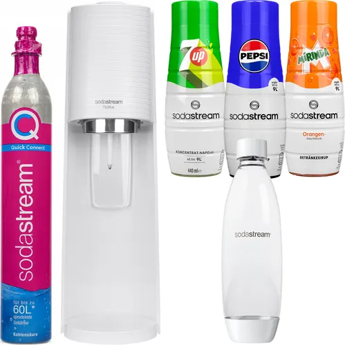 SodaStream Terra White Wassersprudler mit Pepsi-Sirup in weiß von SodaStream
