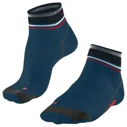 FALKE Unisex Fahrradsocken BC Impulse Short U, Blau Blue Pond - Funktionssocken für Rennradfahrer, aus recyceltem Material, mit antiblasen Eigenschaften und reflektierendem Garn für bessere Sichtbarkeit bei Dunkelheit.