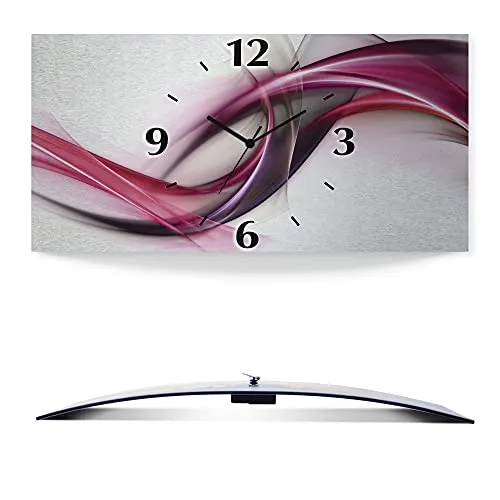 ARTLAND Lautlose Wanduhr 60x30 cm - Modernes 3D Design - Wohnaccessoires mit geräuschlosem Uhrwerk für eine entspannte Atmosphäre, ideal für jeden Raum. Made in Germany - Qualität seit 1967.