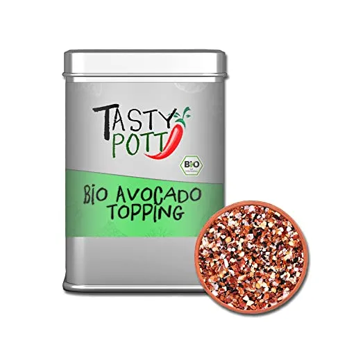 Tasty Pott Bio Kräutermischungen I Gewürzmischungen I Gewürze I Spices I Kräuter I Gemüse Mix I Gewürzstreuer (Bio Avocado Topping 80g)
