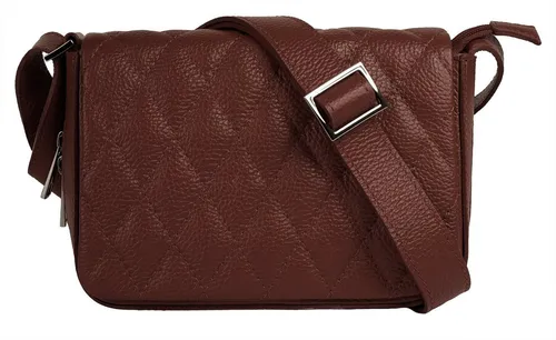 Cluty Umhängetasche Damen 021375 braun - Moderne Umhängetasche für Damen im Stepplook, erweiterbar für mehr Stauraum und ideal für feierliche Anlässe. Mit verstellbarem Schultergurt und sicherem Magnetverschluss.