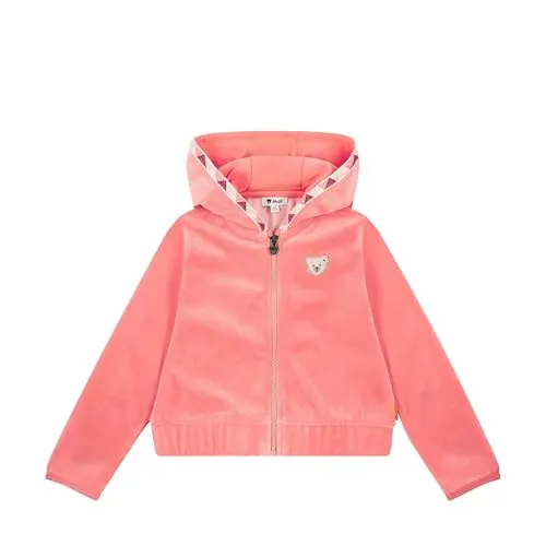 Steiff Mädchen Sweatjacke in Peach Blossom, Größe 92 - Jacken für Mädchen, kuschelig warm und mit flauschigem Teddybärmotiv – ideal für aktive Kinder! Der Reißverschluss sorgt für einfaches Anziehen und das weiche Material garantiert Komfort.