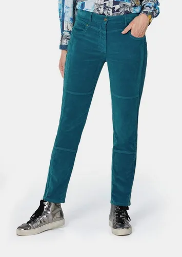 GOLDNER Schlupfhose Kurzgröße: Bequeme Samthose mit Wascheffekt