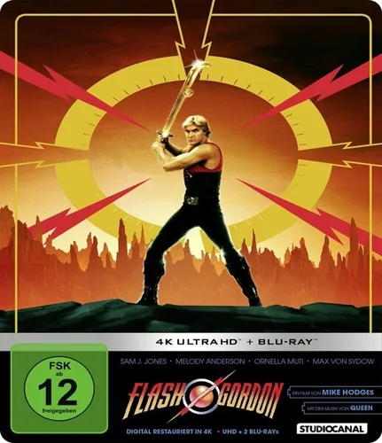 FLASH GORDON/LTD STEELBOOK ED.  - JONES/VON SYDOW  4K ULTRA HD +2 BLU-RAY NEU