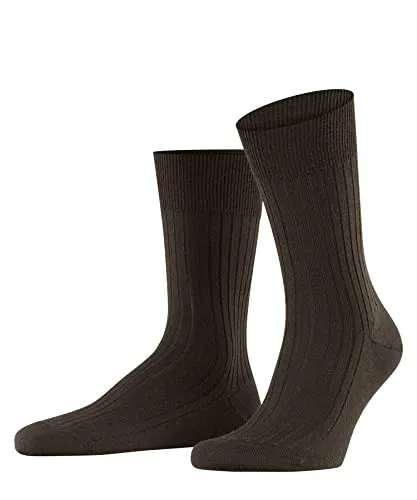 FALKE Herren Socken Bristol Pure M So Wolle einfarbig 1 Paar, Braun Brown 5930, 43-44