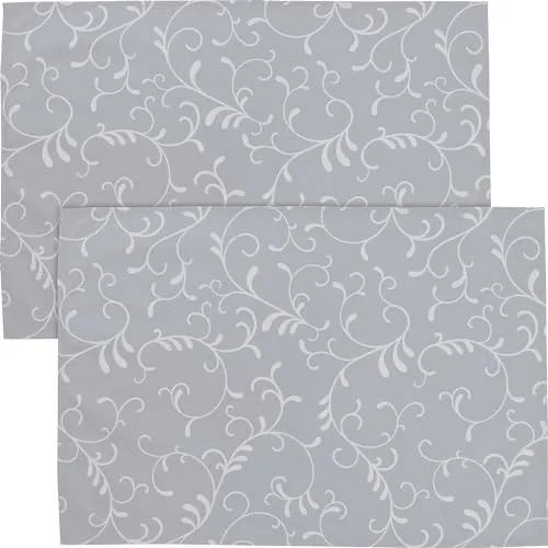 Erwin Müller Tischset Essen 2er-Pack abwaschbar hellgrau Größe 35x50 cm