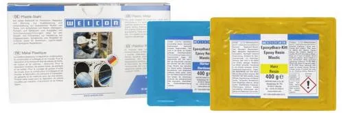 WEICON Epoxidharz-Kitt 0,8 kg – Knetbare Universal-Reparaturmasse - 2-Komponenten-Klebstoff, temperaturbeständig bis +200°C und vielseitig einsetzbar für Reparaturen an Metall, Holz, Kunststoff und mehr.