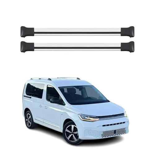 Dachträger Gepäckträger für VW Caddy 2021-2025 - Hochwertiger Aluminium-Dachträger mit europäischem Standard, ideal für vielseitige Nutzung wie Fahrrad- und Dachkofferträger. Einfache Installation und aerodynamisches Design für Komfort und Sicherheit.