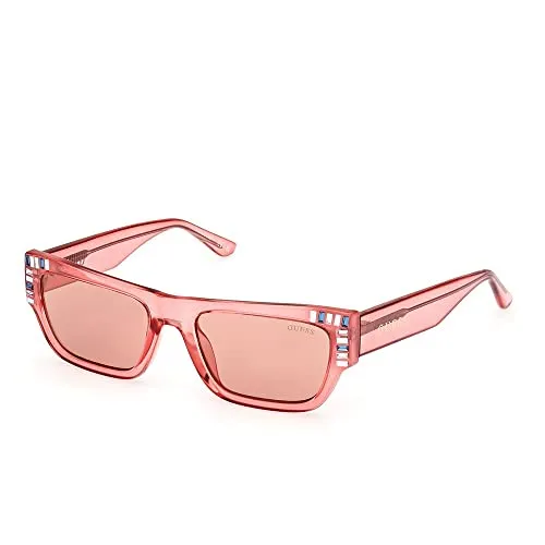 Guess Sonnenbrille GU7902 74S 53 Damen - Damen Sonnenbrille mit 100% UVA & UVB Schutz, stilvollem rosa Vollrandrahmen und original Etui – ideal für sonnige Tage.