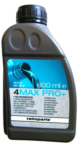 Rasenmäher Traktor Laubbläser Stromerzeuger Öl 4Max Pro+  600ml SAE 10W-30