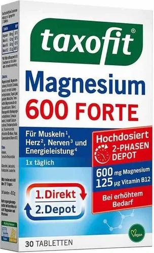 TAXOFIT Magnesium 600 FORTE Depot Tabletten 1,68 g von MCM KLOSTERFRAU Vertr
