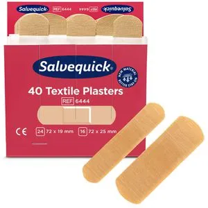 Salvequick Pflaster Textile, 40 Strips, elastisch, 2 Größen