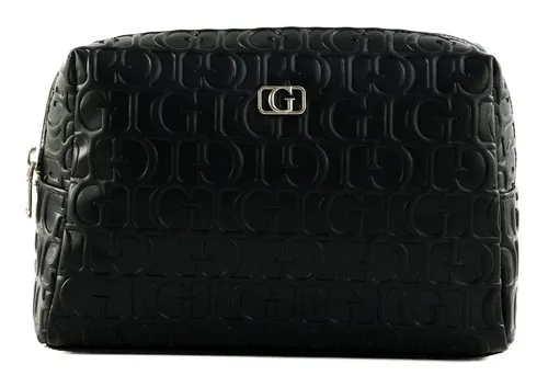 GUESS Kulturbeutel Large Top Zip Cosmetic Bag in schwarz von GUESS
